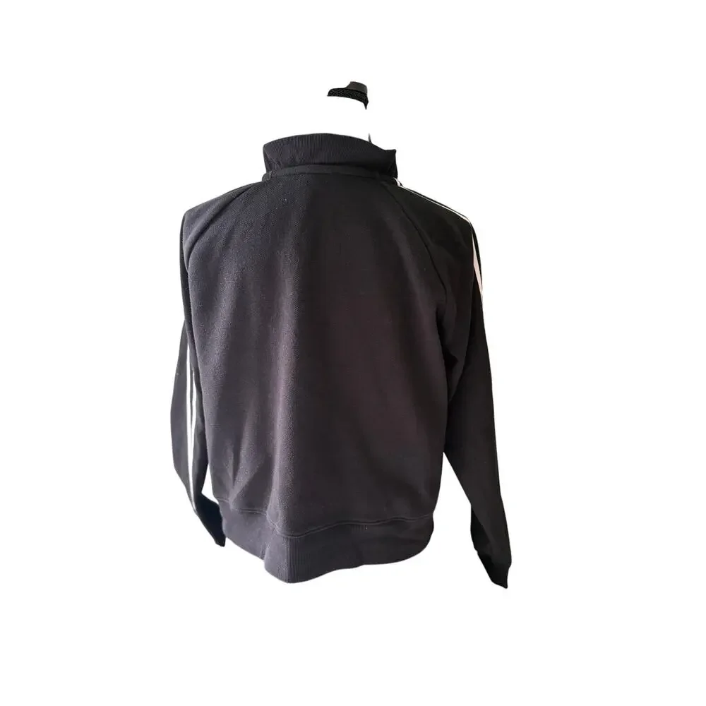 T by Talbots Black Track Jacket | Striped Zip-Up Small Petite